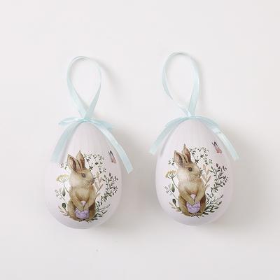 Foam Easter Eggs Pendant DIY Craft Artificial Easter Simulation Egg Cartoon Decorative Egg Hanging Ornament Kids Gifts