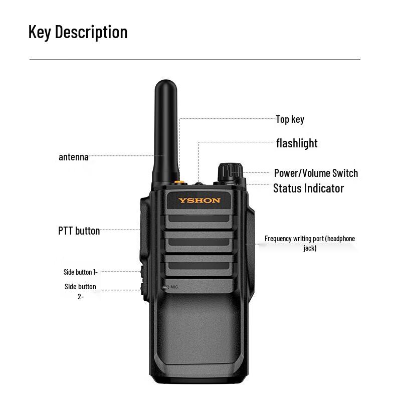 YSHON K68 Professional FM Analog Walkie-Talkie (CN version)