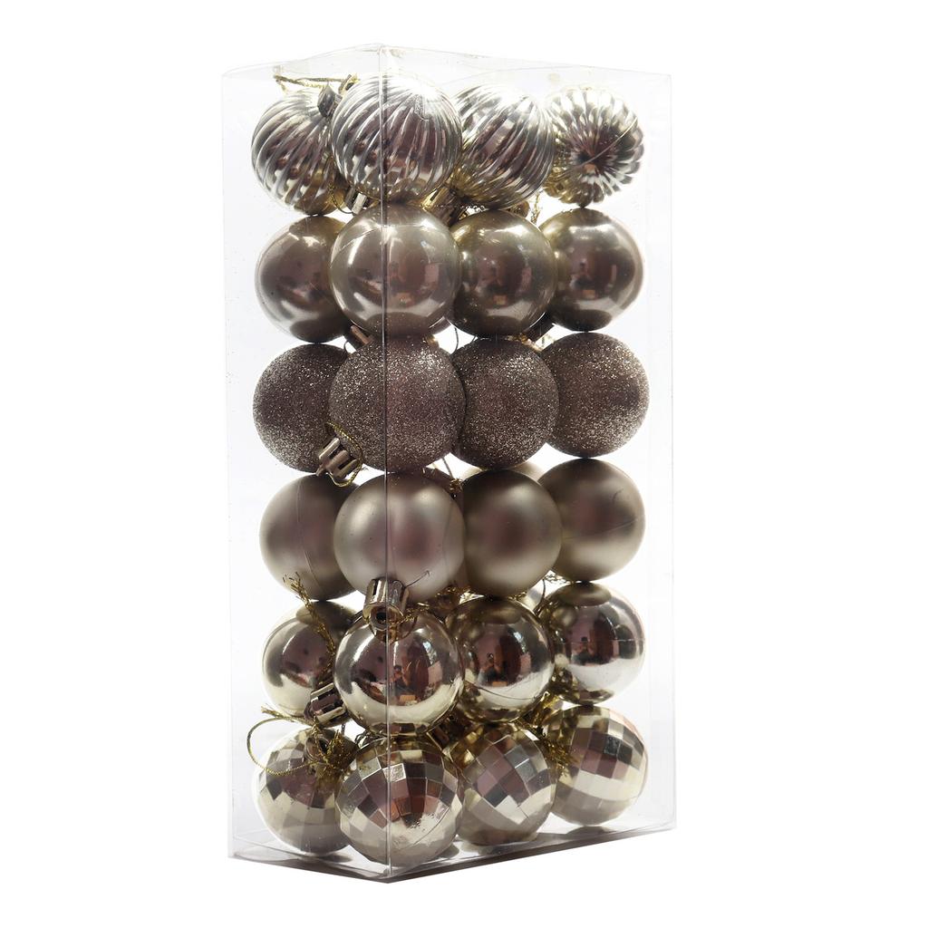 36Pcs Christmas Tree Balls Hanging Pendant Plastic Colorful Balls Ornament Set Christmas Home Decoration 2025 Navidad New Year