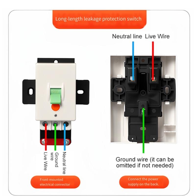 40A 118 Type Air Conditioner Leakage Protector Switches Leakage Special Protector For Water Heater Electrical Safety