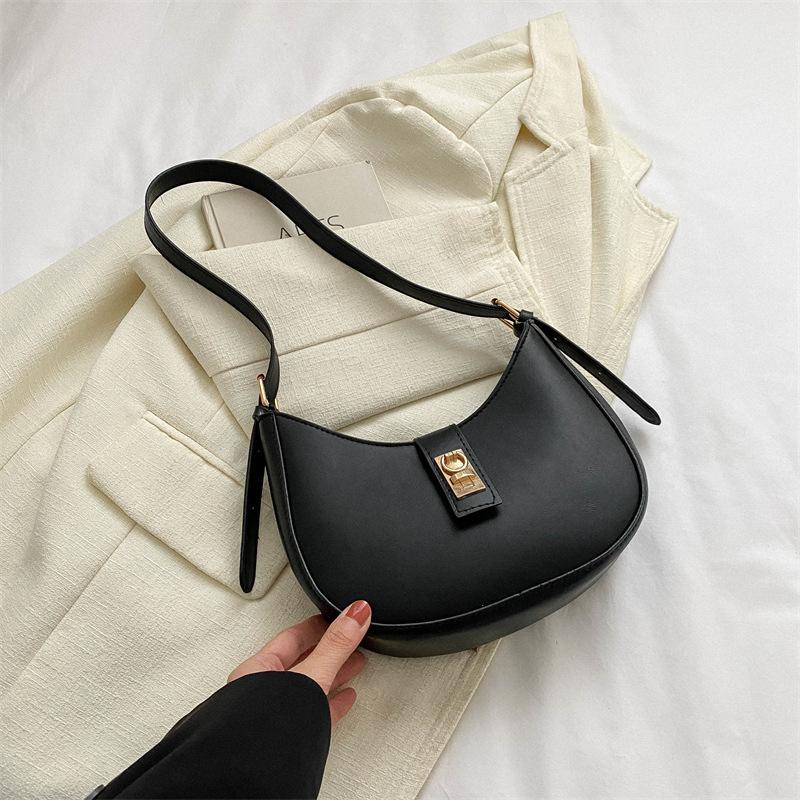 Сумка в стиле ретро, женская, новая, высококачественная, портативная, подмышечная сумка, универсальная, модная, сумка через плечо чёрный