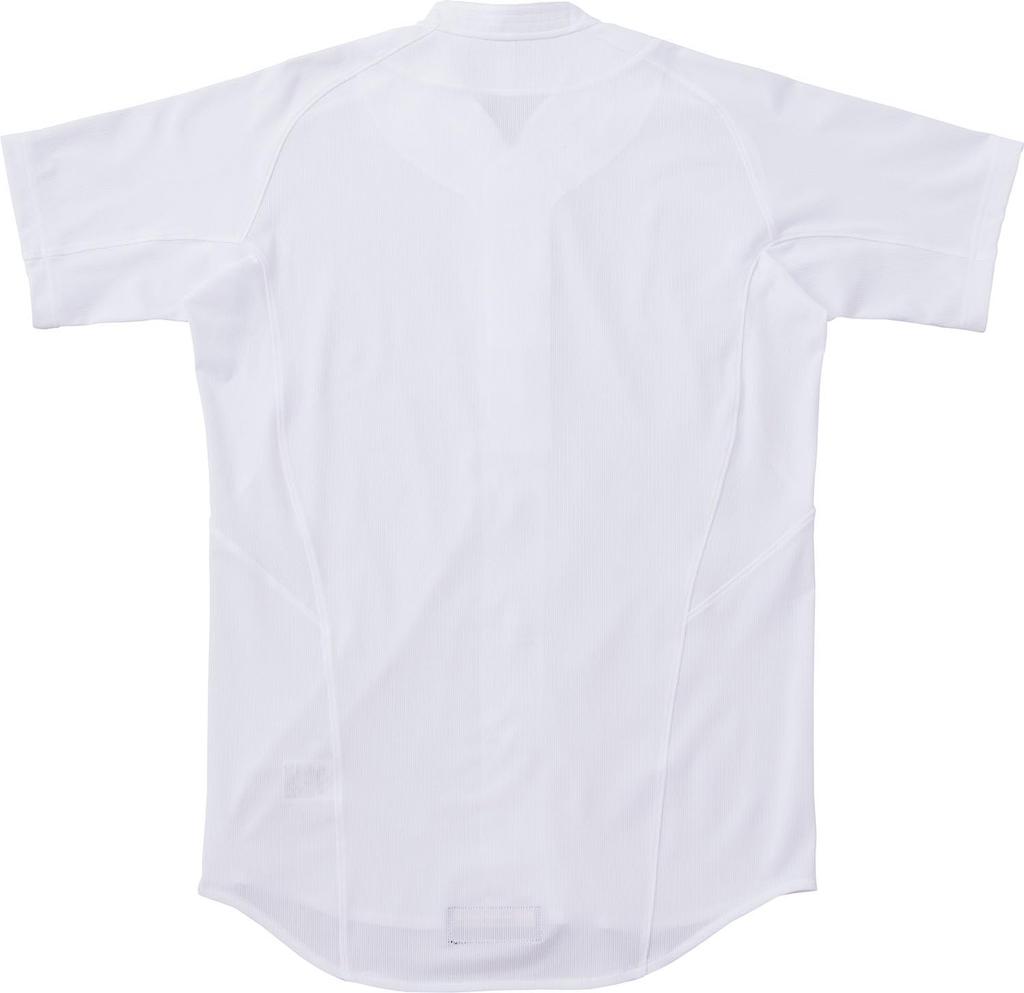 ZETT Baseball Pro Collar Uniform Imitation Open White Size BU545MT Top, Status, Stand-Up Shirt, Style, (1100), O,