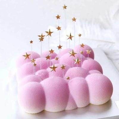 Forma de Bolo Quadrada 3D Nuvem Forma de Nuvem Silicone Branco Mousse Assar Sobremesa Molde
