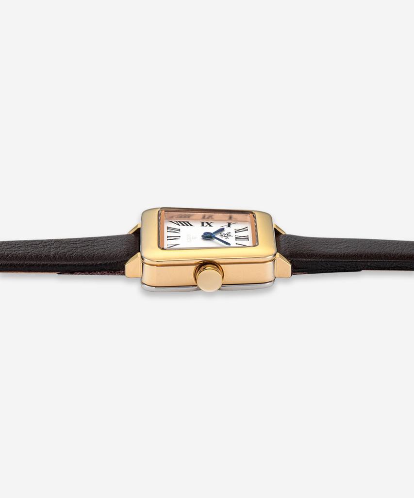 Mejong246 Women'S Leather Watch Ms246-23 Gwh/D.Br