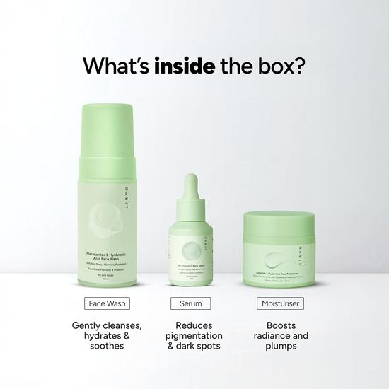 Skin starter Gift Box - Gabit Skin Starter Kit | Niacinamide Face Wash, Vitamin C Serum | Daily Skincare Routine for Radiant Skin