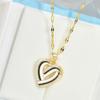 Love Necklace Women'S Light Luxury Design Simple Temperament Trend Micro-Inlaid Collarbone Chain Jewelry
