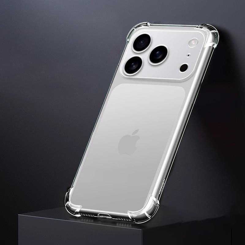 

Airbag Anti Knock Phone Case for IPhone17 IPhone 17 Pro Max Air 5G Soft Clear Transparent Silicone Air Bag Corners Bumper Cover iPhone17 Pro