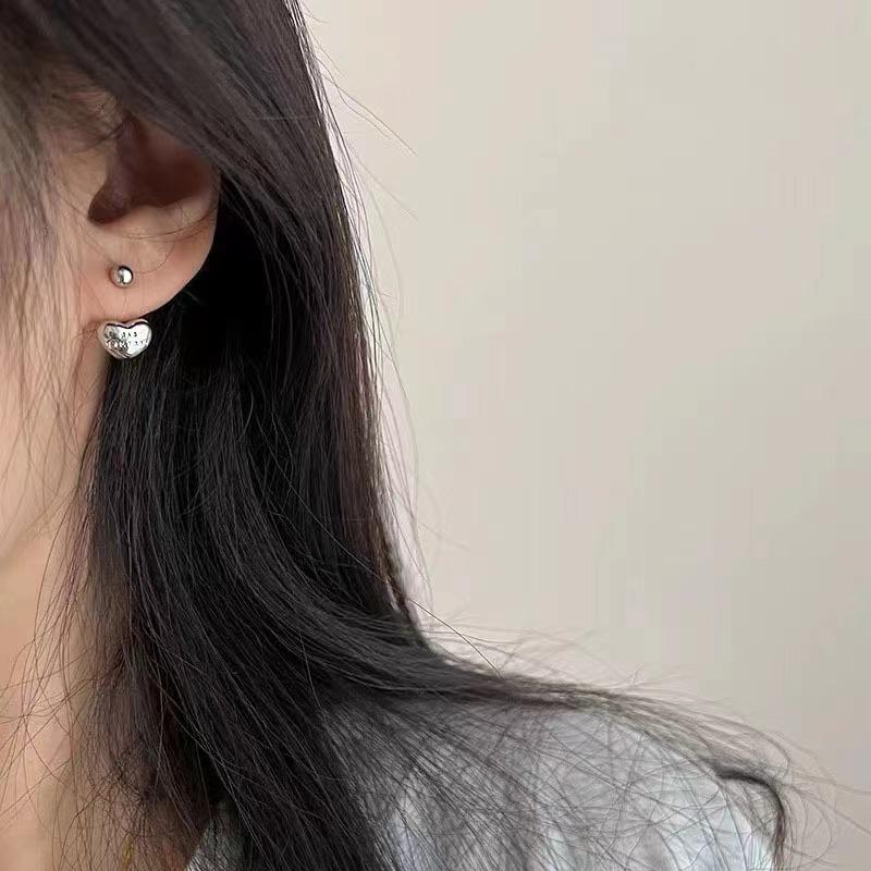 Chic Two-Way Heart Earrings: Niche Design, Elegant and Luxurious