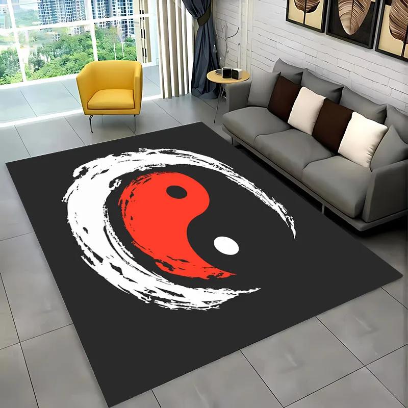 Čínský starověký tajemný koberec Tai Ji, Bytové doplňky do obývacího pokoje a ložnice, Podložky pod pohovku do dětského pokoje, Rohožka na podlahu, Protiskluzový koberec