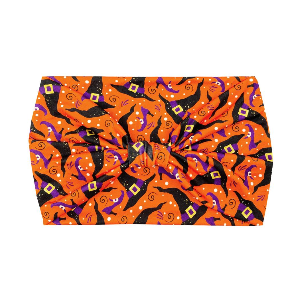 Knot Headband, Color Blocked Pattern Printed Sports Headband, Fashionable Polka Dot Wide Edge Elastic Headband