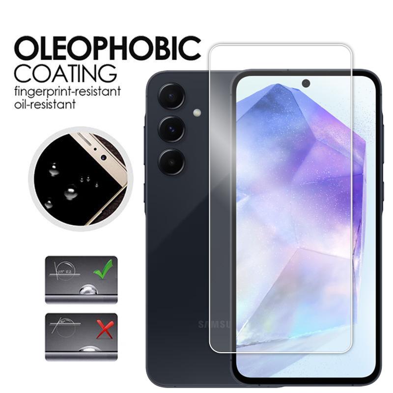 4-in-1 schlanker, weicher Objektivdeckel aus Faser und 9H-Schutzglasfolie für Samsung A57/37/17/07, A56/36/26/16/06 und A55/35/25/15/05