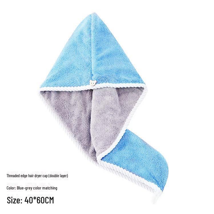 "Quick-Dry Super Absorbent Coral Fleece Hair Towel Cap"