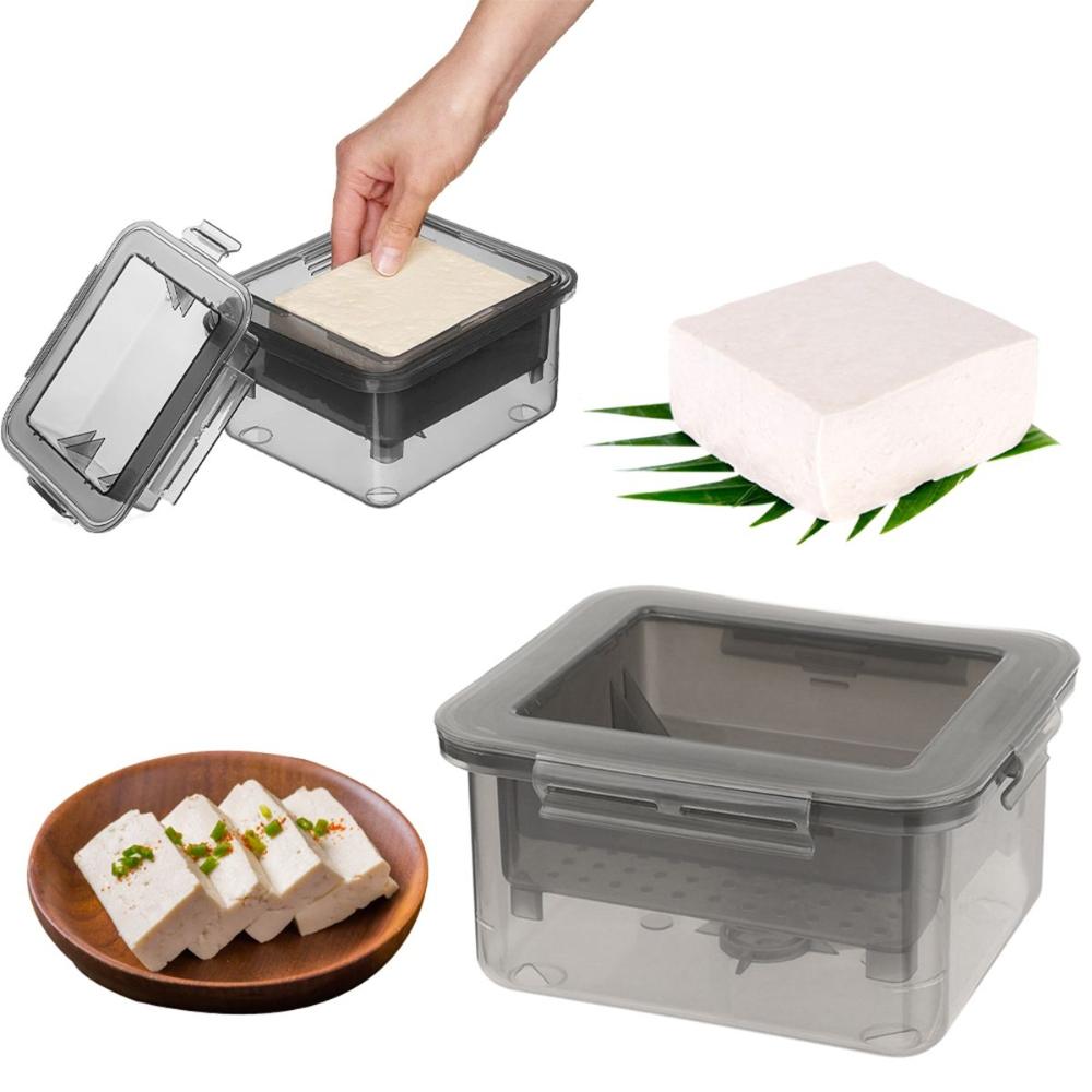 Homemade Soybean Curd Built-in Drainage Drainer Tofe Press Maker Tofu Presser Water Removing Tool