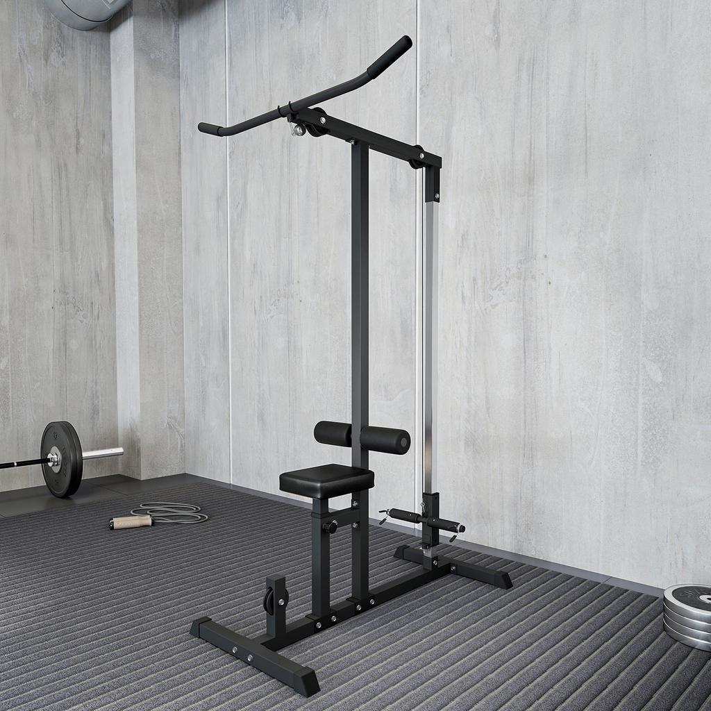 Exercise Pulley Machine Power Tower with Adjustable Seat Cable Positions