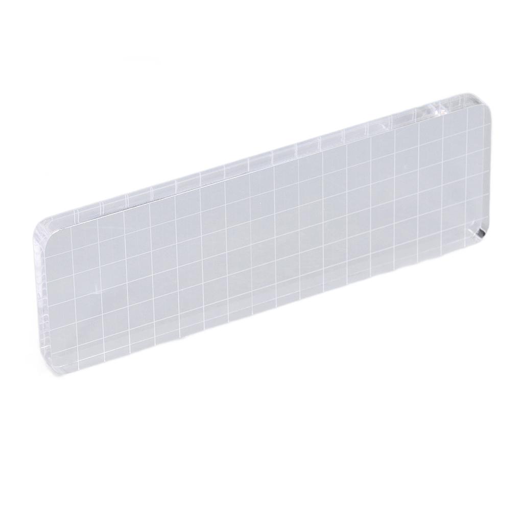 Acrylic Block 6x18cm Safe Round Corner Design Transparent Reusable  Clear Stamps for Notebook