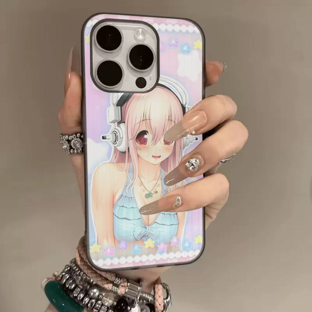 S-sUPER SONICO Phone Case For IPhone 17 16 15 14 13 12 11 Pro Plus Pro Max Soft Stripe Cover