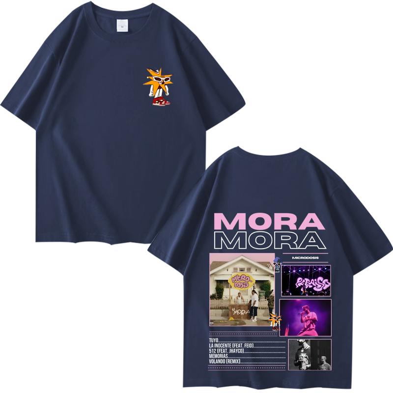 Rapper MORA MICRODOSIS Tour Album  Graphic T Shirt men women Oversized 100% Cotton Summer top Unisex plus sizetops