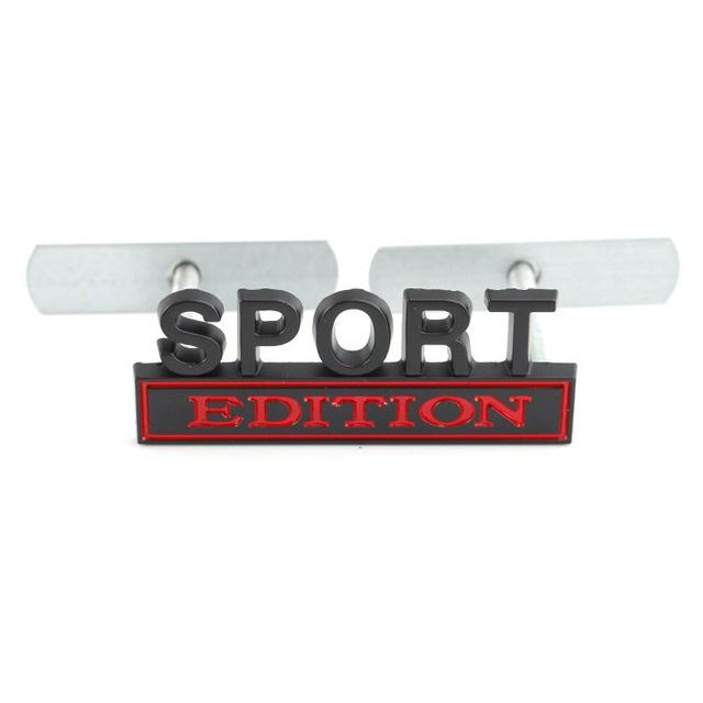 1Pc 3D Metal Sport Edition Logo Car Front Grille Badge Side Fender Rear Trunk Emblem Sticker Decal