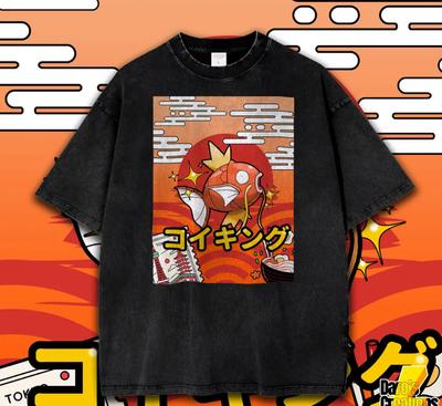 Magikarp Pokemon Maglietta Anime Maglietta Anime Vintage Maglietta Anime Grafica Unisex