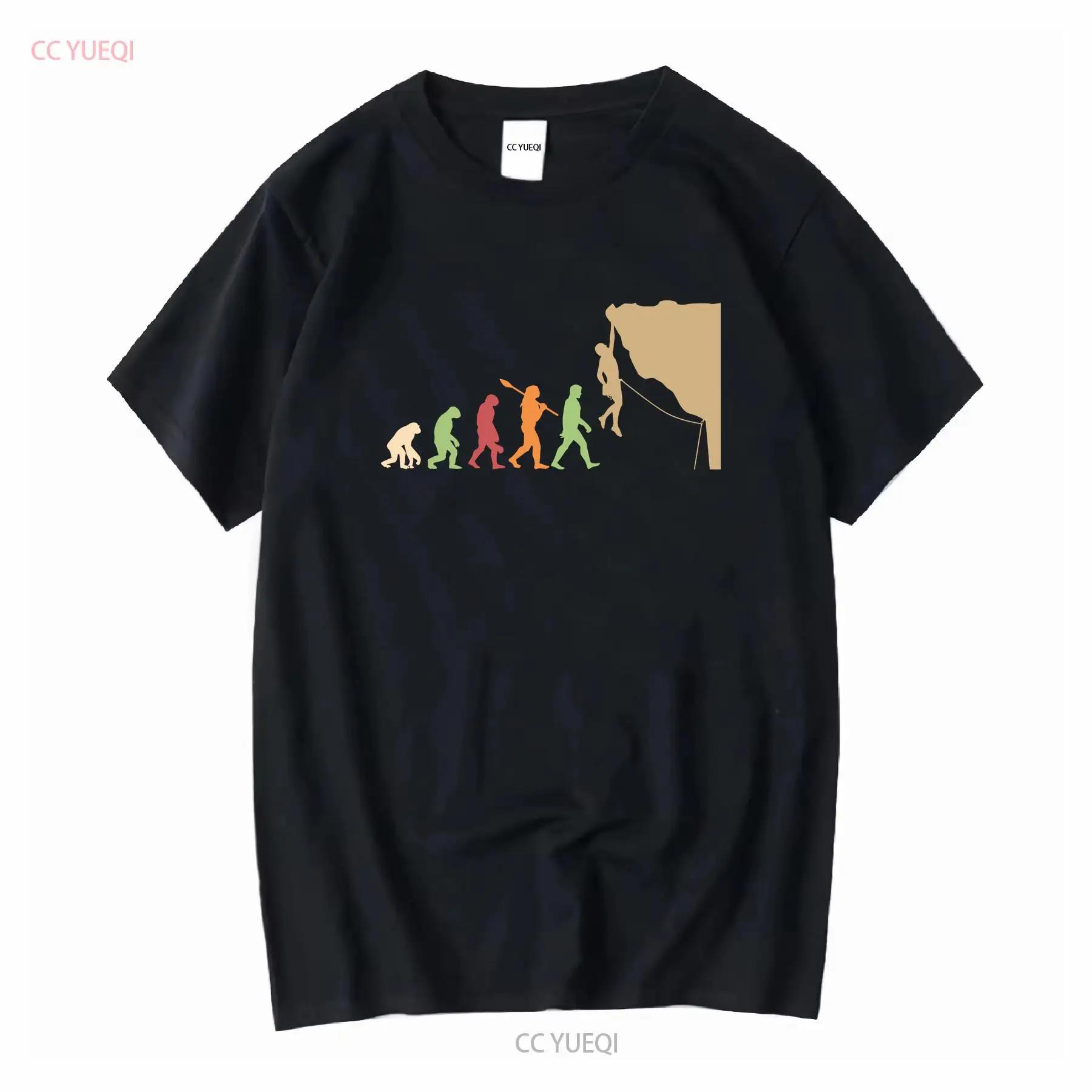 Climbing Evolution Funny T Shirt For Climber Bolder Boulder Mountain C vintage Washed Versatile Unisex streetwear Comfortable S разноцветный
