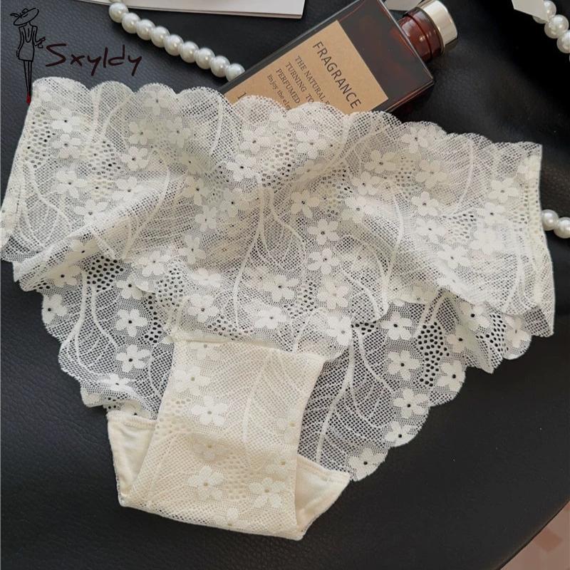 Women's Sweet Lace Panties Girls Seamless Sexy Underwear Low Waist Thin Hollow Out Briefs