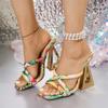 Fashion Big Size Shoes Woman's Slippers Slides Multicolored Sandals On A Wedge Heeled Mules 2025 High Scandals Female Shoes Slippers Hee