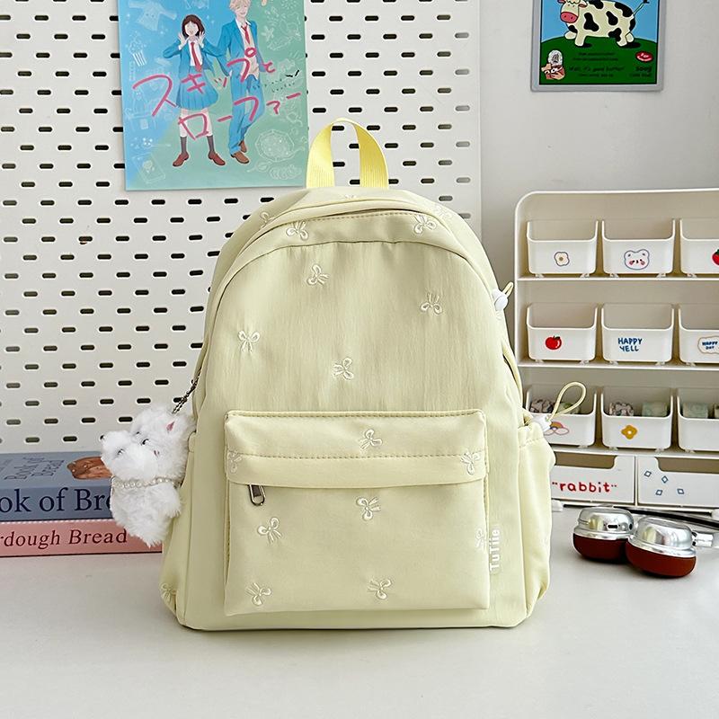School bag new high value fresh sweet candy color backpack junior high school students lightweight travel backpack
