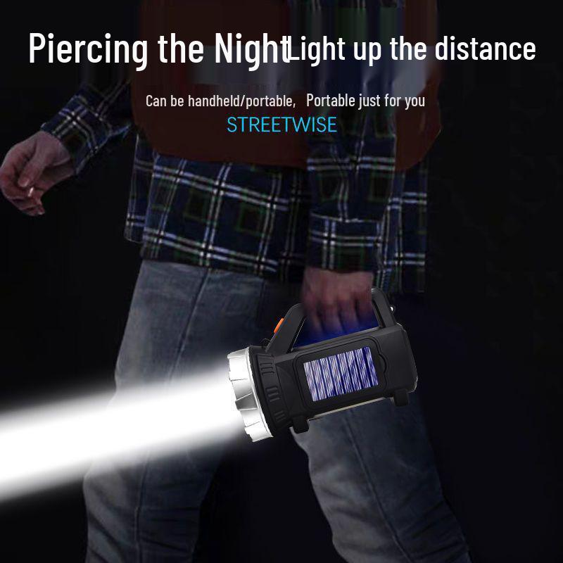 Rechargeable High-Power Handheld Spotlight - Super Bright, Long-Range, Extended Battery Life, Ideal for Outdoor, Special Forces, and Household Use