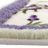 Senko S.D.S Lavender Long Toilet Mat, Approx. 80 X 65 Cm, Purple Floral Print, Antibacterial and Odor Resistant, Made In Japan, Product Number 32686