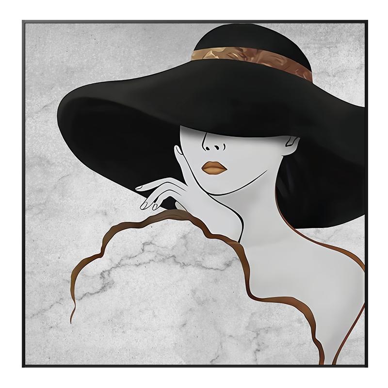 

Абстрактные линии Мраморный узор Декоративная картина на холсте с изображением женщин в защитных шляпах и красных губах Постеры и принты Настенное искусство Куадрос 20x20cm No Framed