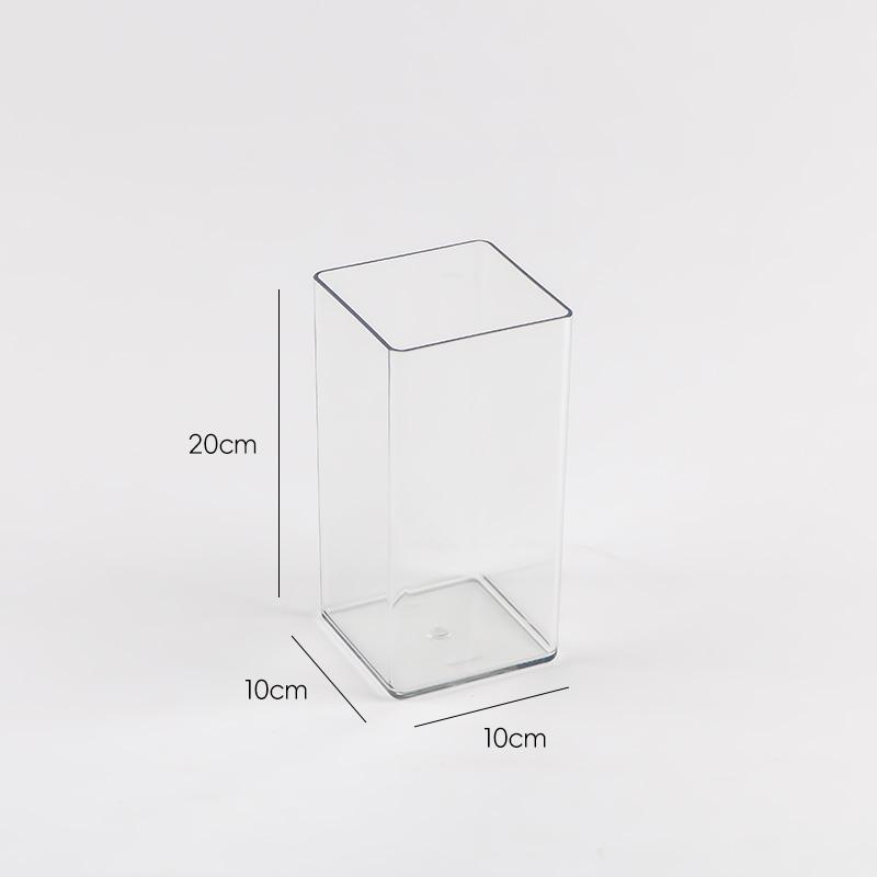 Acrylic Flower Box Transparent Vase Flowers And Green Plants Flower Arrangement Hydroponic Container Square Box Floral Storage