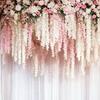 1pc Artificial Cherry Blossom Vine Silk Flowers Sakura for Party Wedding Ceiling Decor Fake Garland Arch Ivy Diy Party Decor