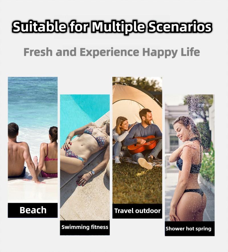 Seaside View Bathrobe Beach Towels Quick-Drying Bath Towels Microfiber Hooded Cloak Swim Surf Adult Poncho Enjoy Summer Holiday