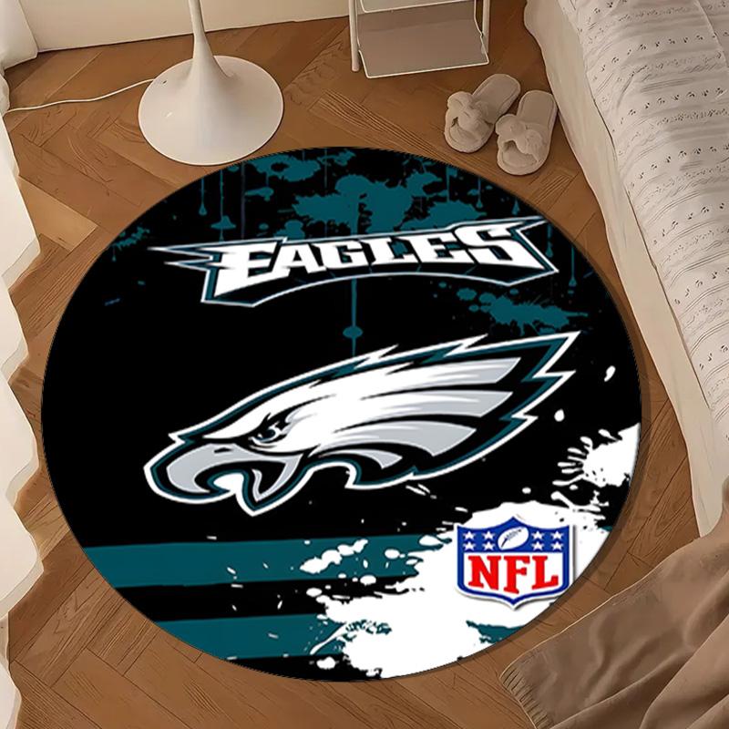 Philadelphia Eagles Night Game Round mat, Anti-slip Circle Carpet Chair rug For livingroom,Bedroom, doormat home decor Gift Christmas Gifts