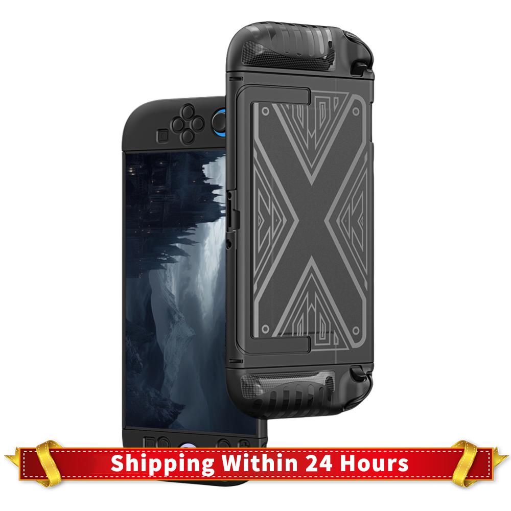 TPU+PC Case for Nintendo for Switch 2 Protector Case Anti-drop Ergonomic Handle Grip Cover for Switch 2 and Joy-Con Controller