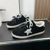 Leather Velvet Warm Star Board Shoes Women's Winter New Thick-soled Retro Casual Sports Cotton Shoes