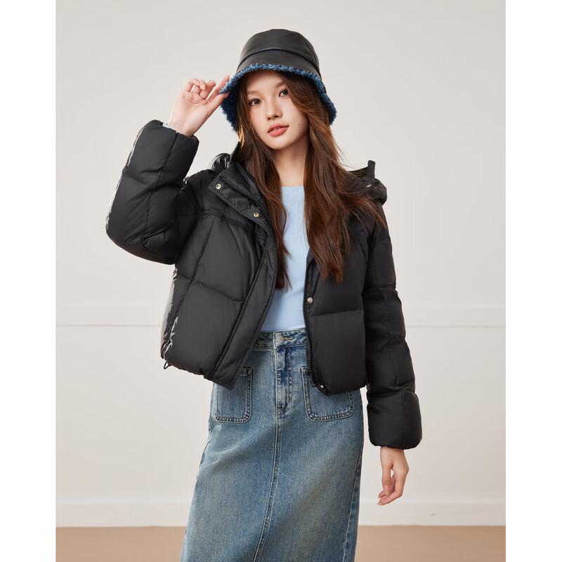 IEF 2024 Winter Fashion Short Hooded Down Jacket