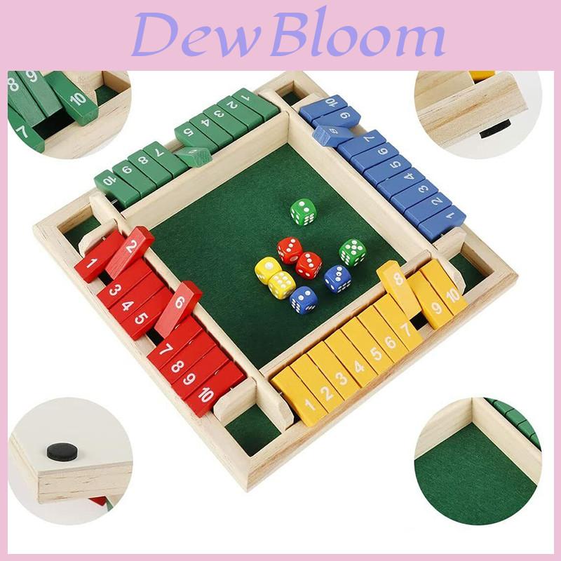 Four-sided Shut The Box Dice Game For Family Fun And Learning
