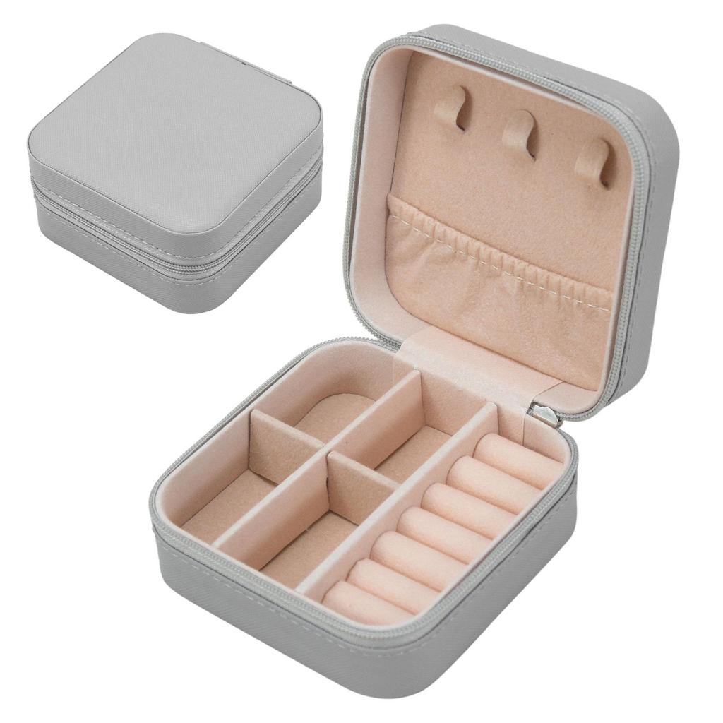 Caja de Joyería de Viaje Portátil para Pendientes, Anillos y Collares - Solución de Almacenamiento Moderna y Compacta