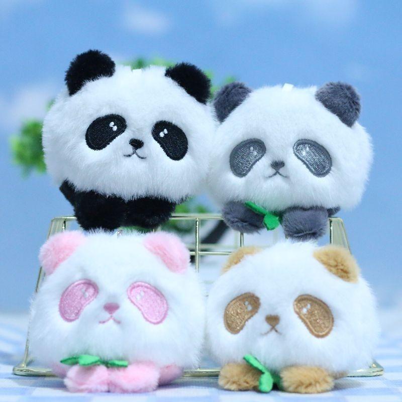 Adorable Cartoon Panda Plush Keychain Toy Cute Stuffed Bag Charm Gift For Couples