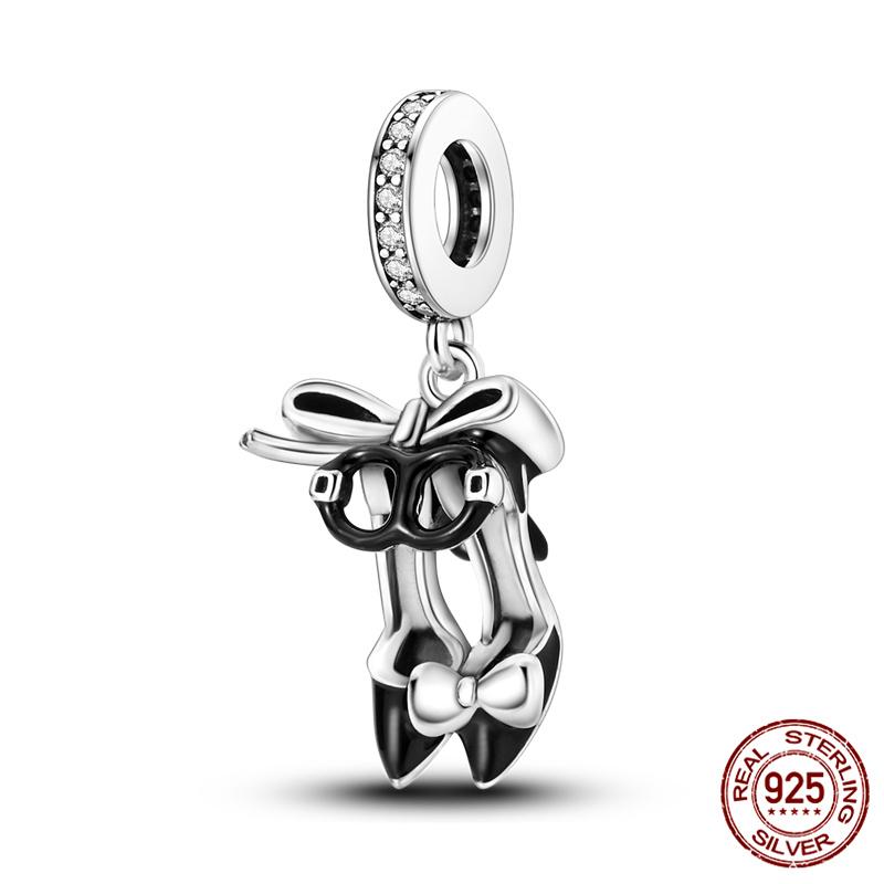 100% Copper Lipstick High Heels Bag Charms Fit Original Bracelet Jewelry Making For Women Gift