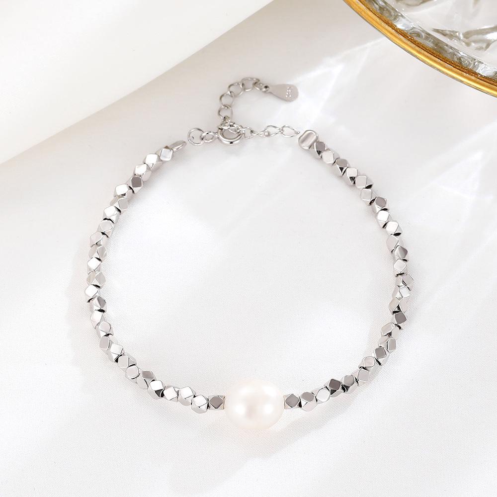 

Нишевый стиль Браслет из стерлингового серебра S925 и пресноводного жемчуга - Роскошные женские украшения 925 Silver