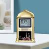 HA-4002 Azan Clock Modern Metal Alarm Clock Desktop Clock with Memory Snooze Function Support Temperature Switching