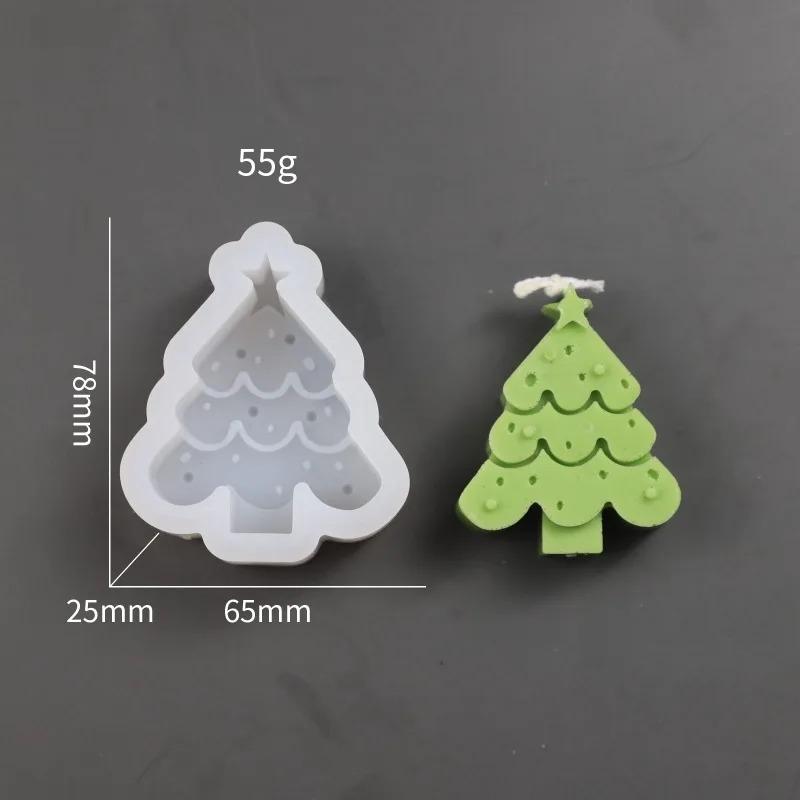 Christmas Silicone Mold Set Tree Reindeer Smiling Gingerbread Man DIY Candle Soap Plaster Crafts Christmas Decor Gift Supplies