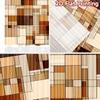 2D flat Photography Backdrop Background Banner Geometric Brown Grid 100% Polyester Family Party Decoration for Bedroom