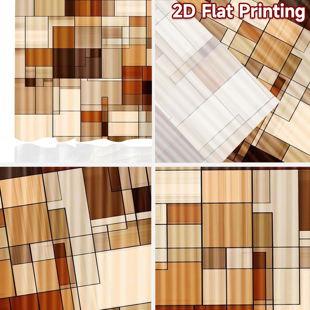 2D flat Photography Backdrop Background Banner Geometric Brown Grid 100% Polyester Family Party Decoration for Bedroom