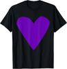 Heart Shape Symbol Love Kindness Peace Purple T-Shirt