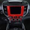 Red Central Control Navigation GPS Panel Screen Trim For Dodge Ram 1500 2018-21