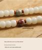 White Jade Bodhi Root 108-Bead Lotus Bracelet for Men and Women - Wenwan Prayer Beads