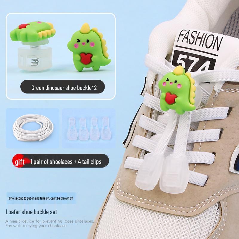 Cartoon No-Tie Shoelace Buckle Fastener for Kids